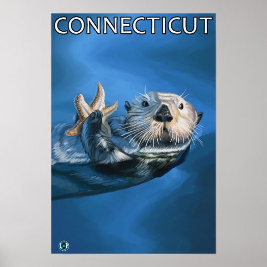 ConnecticutSea Otter Scene Poster (Voorkant)