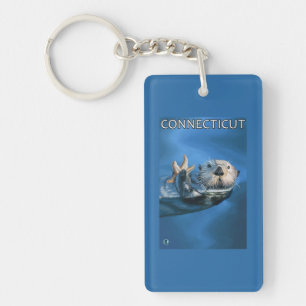 ConnecticutSea Otter Scene Sleutelhanger