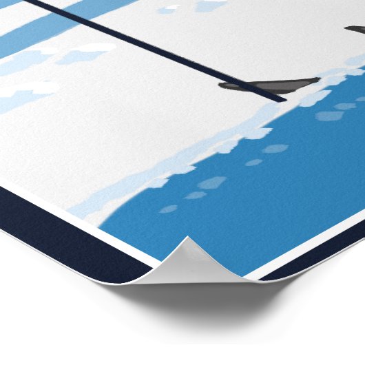 ConnecticutSkier-aanpassingsUitzicht Poster (Hoek)