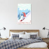 ConnecticutSnowboarder Scene Canvas Afdruk (Insitu (Slaapkamer))