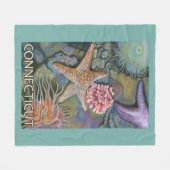 ConnecticutTidepool-scène Fleece Deken (Voorkant (Horizontaal))