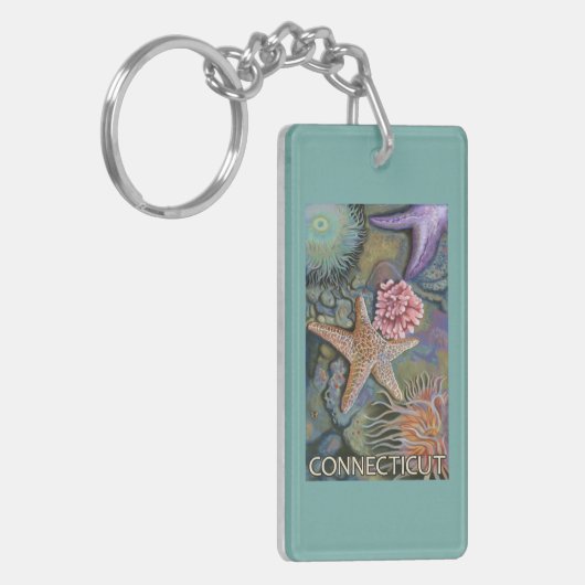ConnecticutTidepool-scène Sleutelhanger (Voorkant Links)