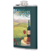 ConnecticutWine Country Scene Heupfles (Links)