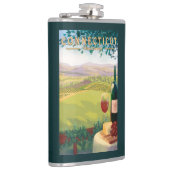 ConnecticutWine Country Scene Heupfles (Rechts)