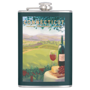 ConnecticutWine Country Scene Heupfles