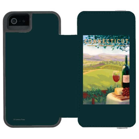 ConnecticutWine Country Scene Incipio iPhone Portemonnee Hoesje (Agenda Open)