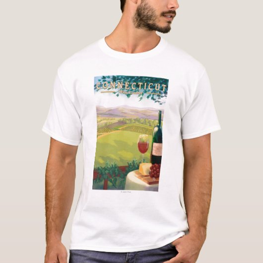 ConnecticutWine Country Scene T-shirt (Voorkant)