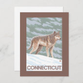 ConnecticutWolf Scene Briefkaart (Voorkant / Achterkant)