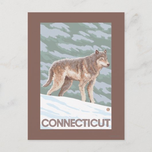 ConnecticutWolf Scene Briefkaart (Voorkant)