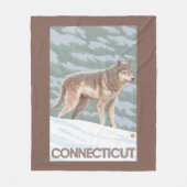 ConnecticutWolf Scene Fleece Deken (Voorkant)
