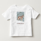 ConnecticutWolf Scene Kinder Shirts (Voorkant)