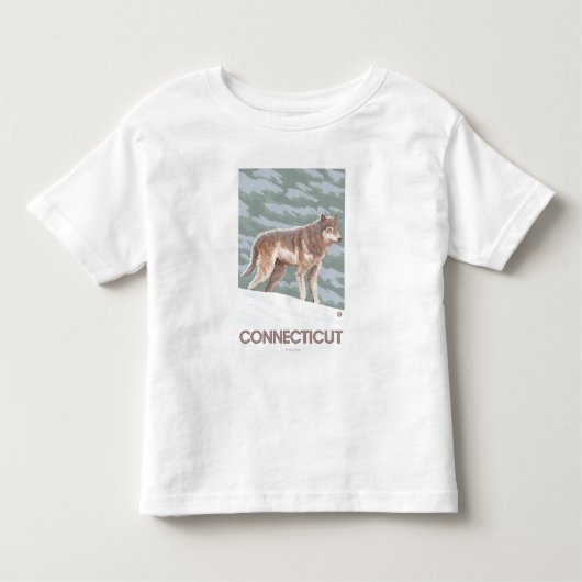 ConnecticutWolf Scene Kinder Shirts (Voorkant)