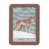 ConnecticutWolf Scene Magneet (Verticaal)