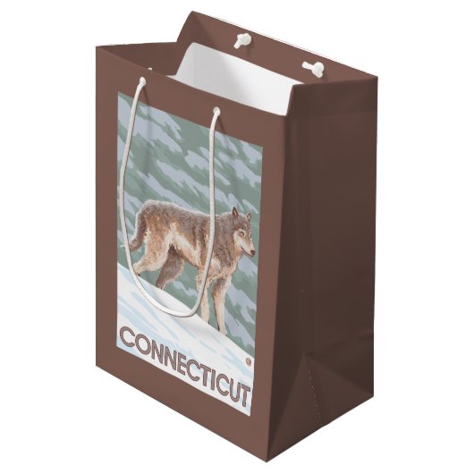 ConnecticutWolf Scene Medium Cadeauzakje (Voorkant Gekanteld)