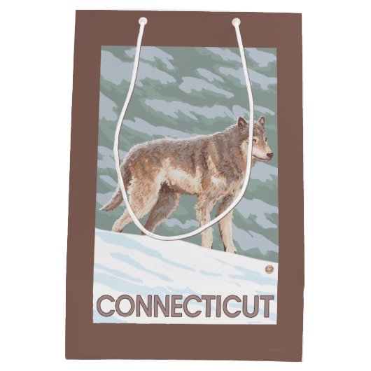 ConnecticutWolf Scene Medium Cadeauzakje (Achterkant)