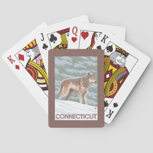 ConnecticutWolf Scene Pokerkaarten (Achterkant)