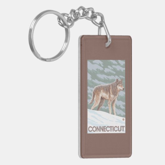 ConnecticutWolf Scene Sleutelhanger (Voorkant Links)