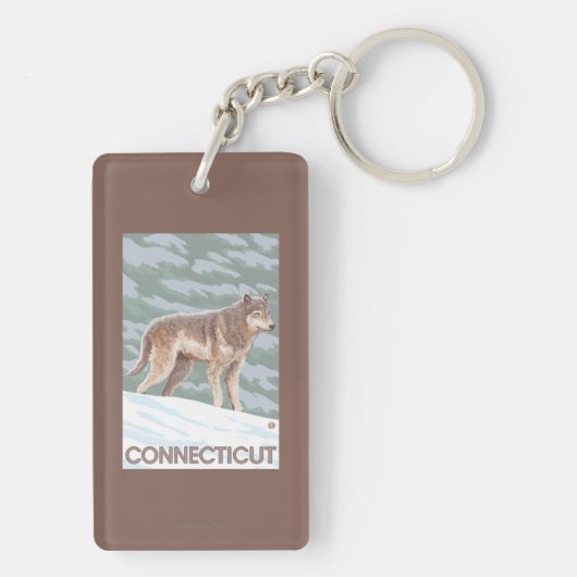 ConnecticutWolf Scene Sleutelhanger (achterkant)