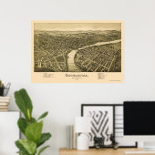 Connellsville, PA Panoramic Map - 1897 Poster (Thuiskantoor)