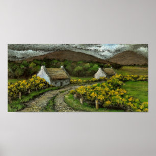 Connemara-behuizingen Poster