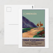  Connemara Ierland reisposter Briefkaart (Voorkant / Achterkant)