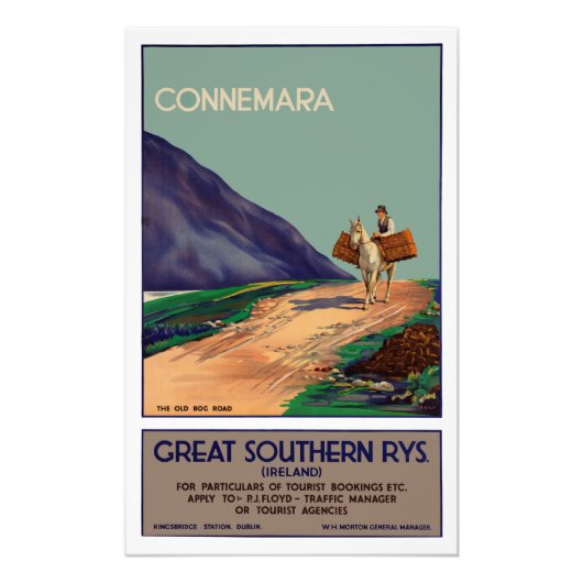  Connemara Ierland reisposter Foto Afdruk (Voorkant)