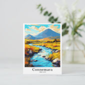 Connemara Ierland Vintage reisillustratie Briefkaart (Staand voorkant)