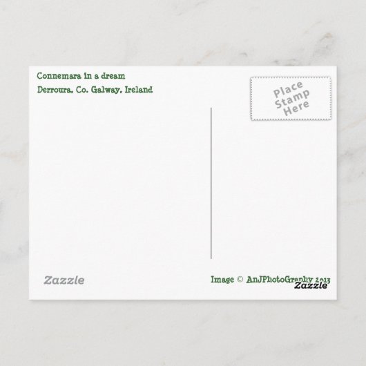 Connemara in een droom briefkaart (Achterkant)