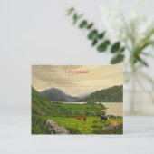 Connemara Ireland Schilderachtig Rundvee Boerderij Briefkaart (Staand voorkant)