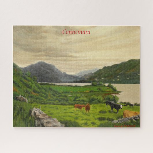 Connemara Ireland Schilderachtig Rundvee Boerderij Legpuzzel (Horizontaal)