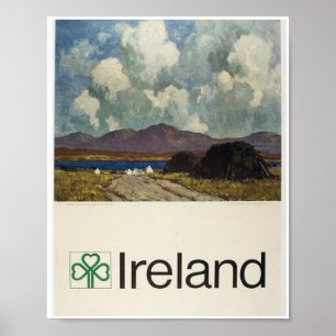 Connemara landschap, Oude Ierse Toeristenraad Poster