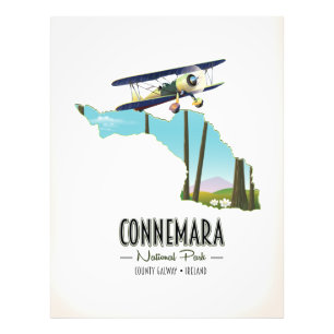 Connemara National Park County Galway Ierland kaar Foto Afdruk