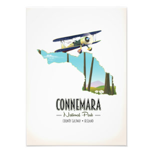 Connemara National Park County Galway Ierland kaar Foto Afdruk
