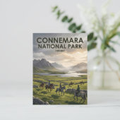 Connemara National Park Ierland Briefkaart (Staand voorkant)
