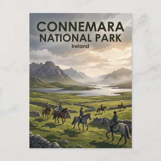 Connemara National Park Ierland Briefkaart (Voorkant)