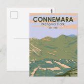 Connemara National Park Ireland Twelve Bens Travel Briefkaart (Voorkant / Achterkant)