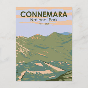 Connemara National Park Ireland Twelve Bens Travel Briefkaart