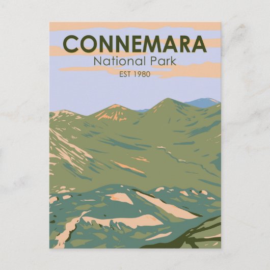 Connemara National Park Ireland Twelve Bens Travel Briefkaart (Voorkant)