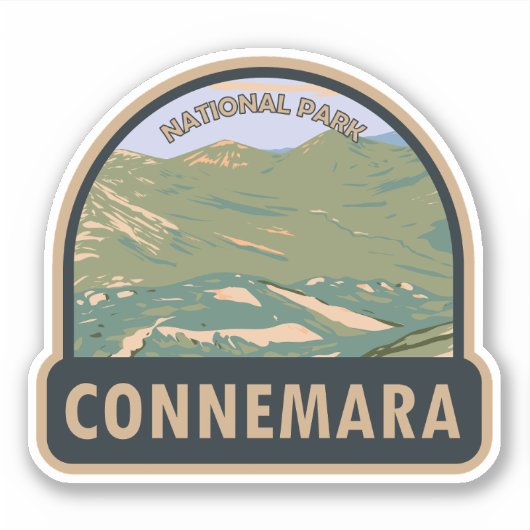 Connemara National Park Ireland Twelve Bens Travel Sticker (Voorkant)