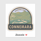 Connemara National Park Ireland Twelve Bens Travel Sticker (Vel)