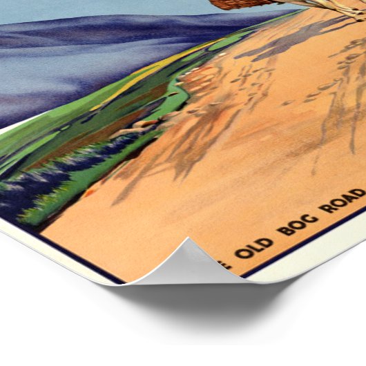Connemara Old Bog Road,  Iers Reisprint Poster (Hoek)