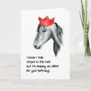 Connemara Pony Humorous Birthday Kaart