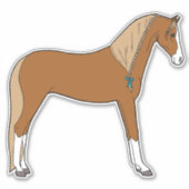 Connemara Pony - Kastanje Sticker (Voorkant)