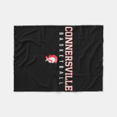 Connersville Spartans Logo Sketll Hs Fleece Deken (Voorkant (Horizontaal))