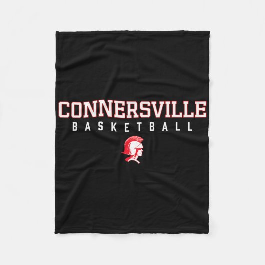 Connersville Spartans Logo Sketll Hs Fleece Deken (Voorkant)