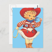 Connie Cowgirl Briefkaart (Voorkant / Achterkant)