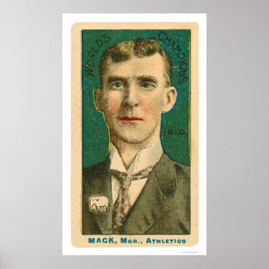 Connie Mack Manager Baseball 1910 Poster (Voorkant)