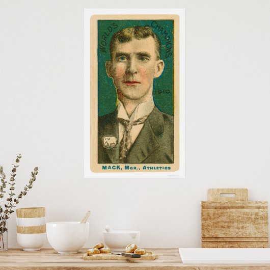 Connie Mack Manager Baseball 1910 Poster (Keuken)
