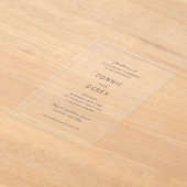 Connie Modern Elegant Wedding Acryl Uitnodigingen (Laagn)