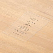 Connie Modern Elegant Wedding Save the Date Acryl Uitnodigingen (Laagn)